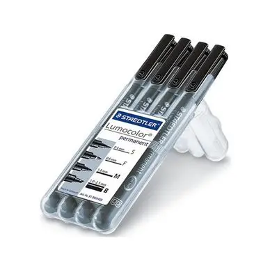 Etui de 4 feutres Lumocolor noirs - Staedtler Super Prix