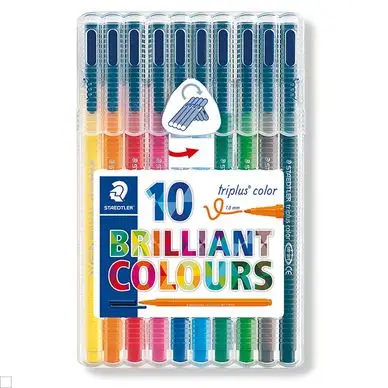 Feutre Triplus color étui rigide de 10 couleurs - Staedtler Petit Prix