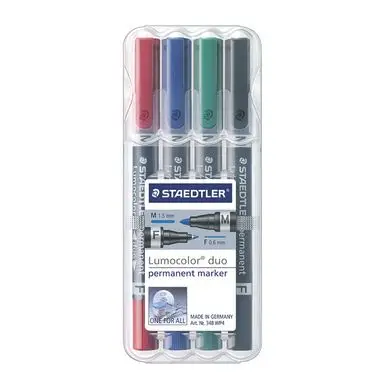 Marqueur permanent double pointe par 4 - Staedtler Offre Exclusive