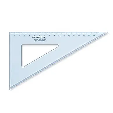 Bon Plan Équerre bleue transparente Mars 60° - 21 cm - Staedtler