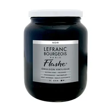 Peinture vinylique extra-fine 750ml Flashe noir - Lefranc Bourgeois Commander Vite