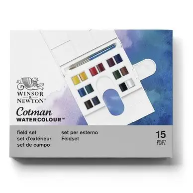 Solde Aquarelle fine 14 demi-godets Boite Compact Set - Cotman