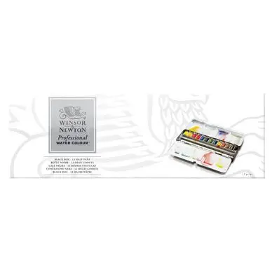 Aquarelle extra-fine Boite métal Black Box 12 demi-godets - Winsor & Newton Commander Maintenant