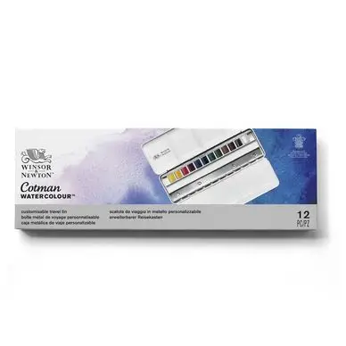 Aquarelle fine 12 demi-godets Boite Blue Box - Cotman Offre Limitée