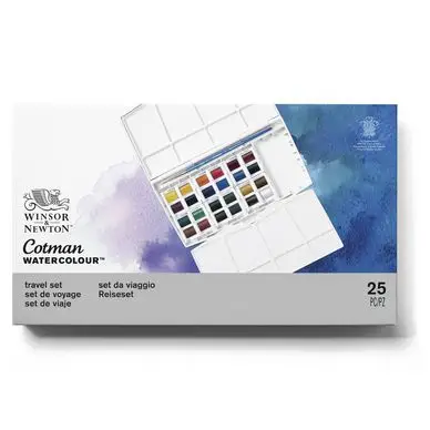 Aquarelle fine 24 demi-godets Boite Sketcher Plus - Cotman Prix Bas