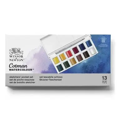 Aquarelle Cotman boite de 12 1/2 godets - Winsor & Newton Nouveauté