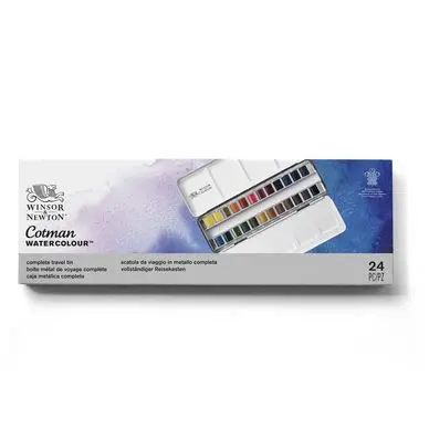 Aquarelle fine 24 demi-godets Boite Painting Plus - Cotman Top Vente