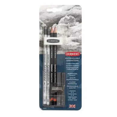 Dernier Modèle Crayon Graphitone + Graphic + accessoires 8 pcs - Derwent