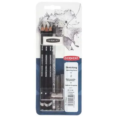 Petit Prix Crayon Sketching + Graphitone + accessoires 8 pcs - Derwent