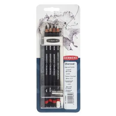 Réduction Crayon Charcoal + Tinted Charcoal + accessoires 9 pcs - Derwent