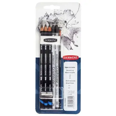 Achat Immédiat Crayon aquarellable Sketching + Graphitone + accessoires 8 pcs - Derwent