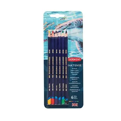 Crayon d'encre aquarellable Inktense Set 6 pcs - Derwent Nouveauté