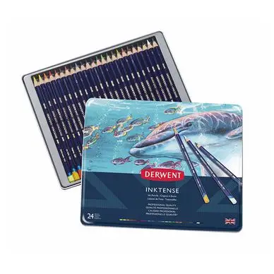 Vente Flash Crayon d'encre aquarellable Inktense Boîte métal 24 pcs - Derwent