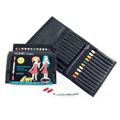 Expédié Aujourd'hui Trousse de 12 couleurs Ciao Manga uniformes d'écoliers - Copic