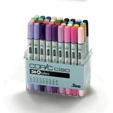 Super Prix Marqueur à alcool double-pointe Ciao Set A 36 couleurs - Copic