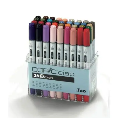 Soldes Marqueur à alcool double-pointe Ciao Set D 36 couleurs - Copic