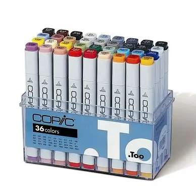 Marqueur à alcool double pointe Marker Coffret 36 feutres - Copic Prix Réduit
