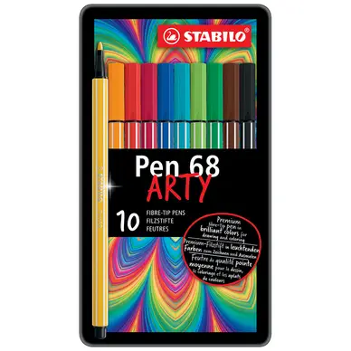 Prix Choc Boîte de 10 feutres Pen 68 - STABILO