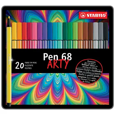 Boîte métal de 20 feutres pen 68 - STABILO Commande En Gros