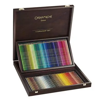 Super Prix Crayon de couleur aquarellable Supracolor Coffret bois 80 pièces - Caran d'Ache
