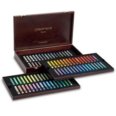 Commande En Gros Pastel à l'huile Néopastel Coffret bois 96 pièces - Caran d'Ache