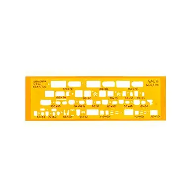 Normographe n°5a sanitaire 1/100 - Minerva Prix Bas