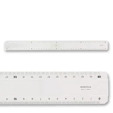 Règle plate deux biseaux 40 cm - Minerva Promotion Saisonnière