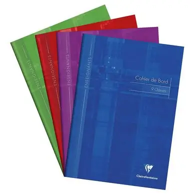 Prix Cassé Cahier de bord A4 56 pages 9 classes - Clairefontaine