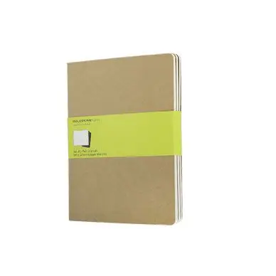 Commander Vite Set de 3 Cahiers pages blanches 19 X 25 kraft - Moleskine