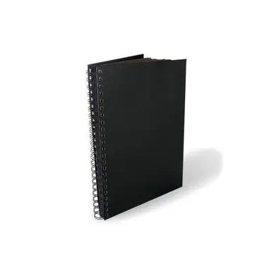 Carnet de croquis à spirales - portrait - papier noir 140 g/m² - Goldline Seulement Aujourd'hui