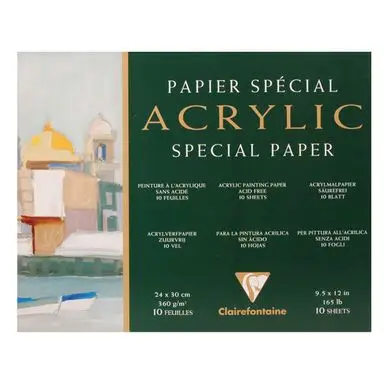 Bloc de papier pour peinture acrylique 360 g/m² - Clairefontaine Promotion