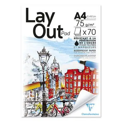 Super Prix Bloc de papier Layout 75 g/m² 70 F - Clairefontaine