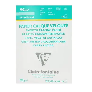 Papier calque supérieur bloc de 50 feuilles 90g - Clairefontaine Prix Choc
