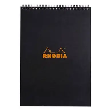 Bloc de papier A4 Q 5x5 80 g/m² 80 F Spirales Noir - Rhodia Offre Limitée