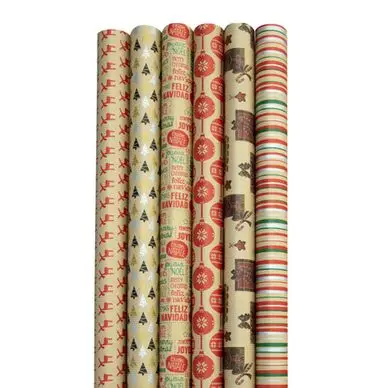 Papier cadeau Nature Noël 2 x 0,70 m - Clairefontaine Seulement Aujourd'hui