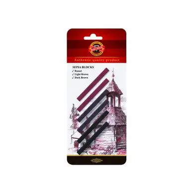 Super Prix Carrés beaux arts sépia lot de 6 - Koh I Noor
