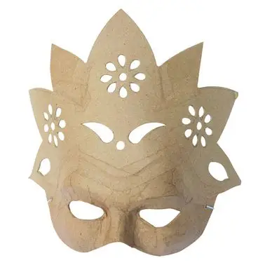 Masque fleur en papier mâché - Décopatch Acheter Direct