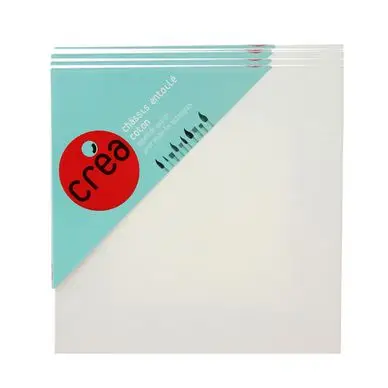 Must-Have Lot de 5 châssis carré entoilé coton 12 x 12 - Créa