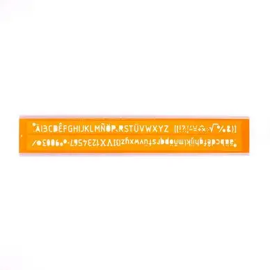 Normographe iso alphabet hauteur de lettre 10mm - Minerva Soldes