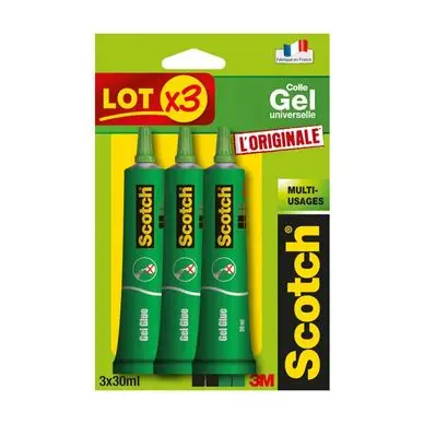 Tube de colle universelle en gel - lot de 3 pièces - Scotch Certifié