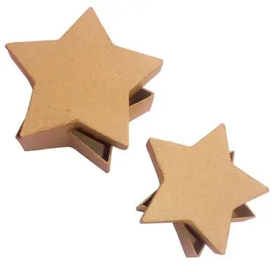 Réduction Objet en papier mâché - 2 boîtes gigognes forme étoile - Décopatch