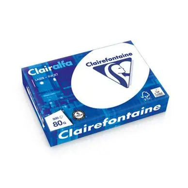 Seulement Aujourd'hui Ramette de papier blanc Clairalfa A4 - 80 g/m² - 500 feuilles - Clairefontaine