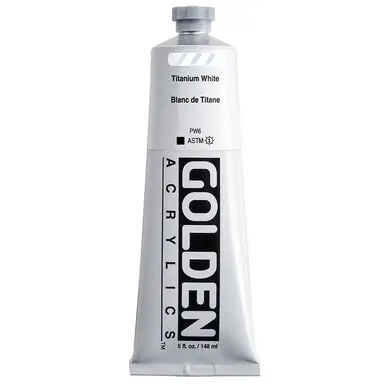 Promotion Saisonnière Peinture acrylique extra-fine blanc de titane 148 ml - Golden