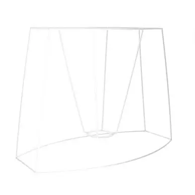 Prix Bas Carcasse d'abat-jour ovale pan coupé 35 x 19 cm - Fil Cuivré (Le)