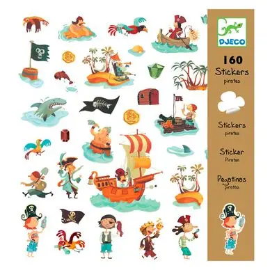 Planche d'autocollants Pirates - Djeco Prix Choc