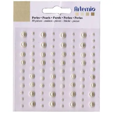 Strass autocollants blanc ivoire 80 pièces - Artemio Nouveauté