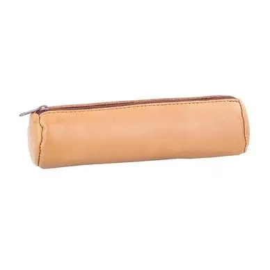 Meilleur Prix Trousse en cuir Ronde marron 21 x 6 cm - Oxford