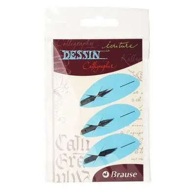 Plume de Dessin et Écriture x 3 pcs - Brause Prix Cassé
