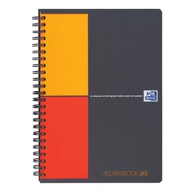 Retour Gratuit Répertoire Adressbook A5 144 pages spirales - Oxford