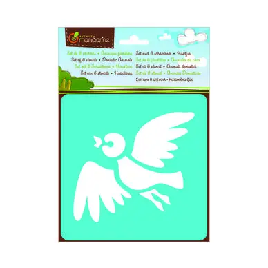 Prix Promo Pochoir motif 6 animaux familiers - Avenue Mandarine